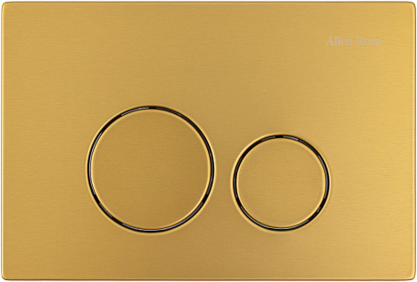 9.20007.GB PRIORITY 4.0 Кнопка смыва пневмо, сталь, браш.золото PVD (345335)